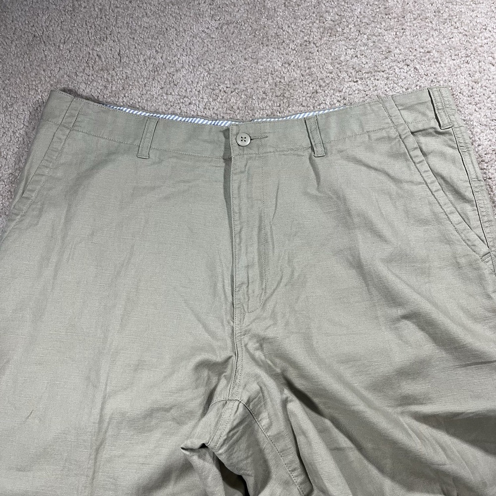 VTG Tommy Hilfiger Linen & Cotton Blend Pants Mens 38x32 Breathable Pleated Y2K - Picture 3 of 12